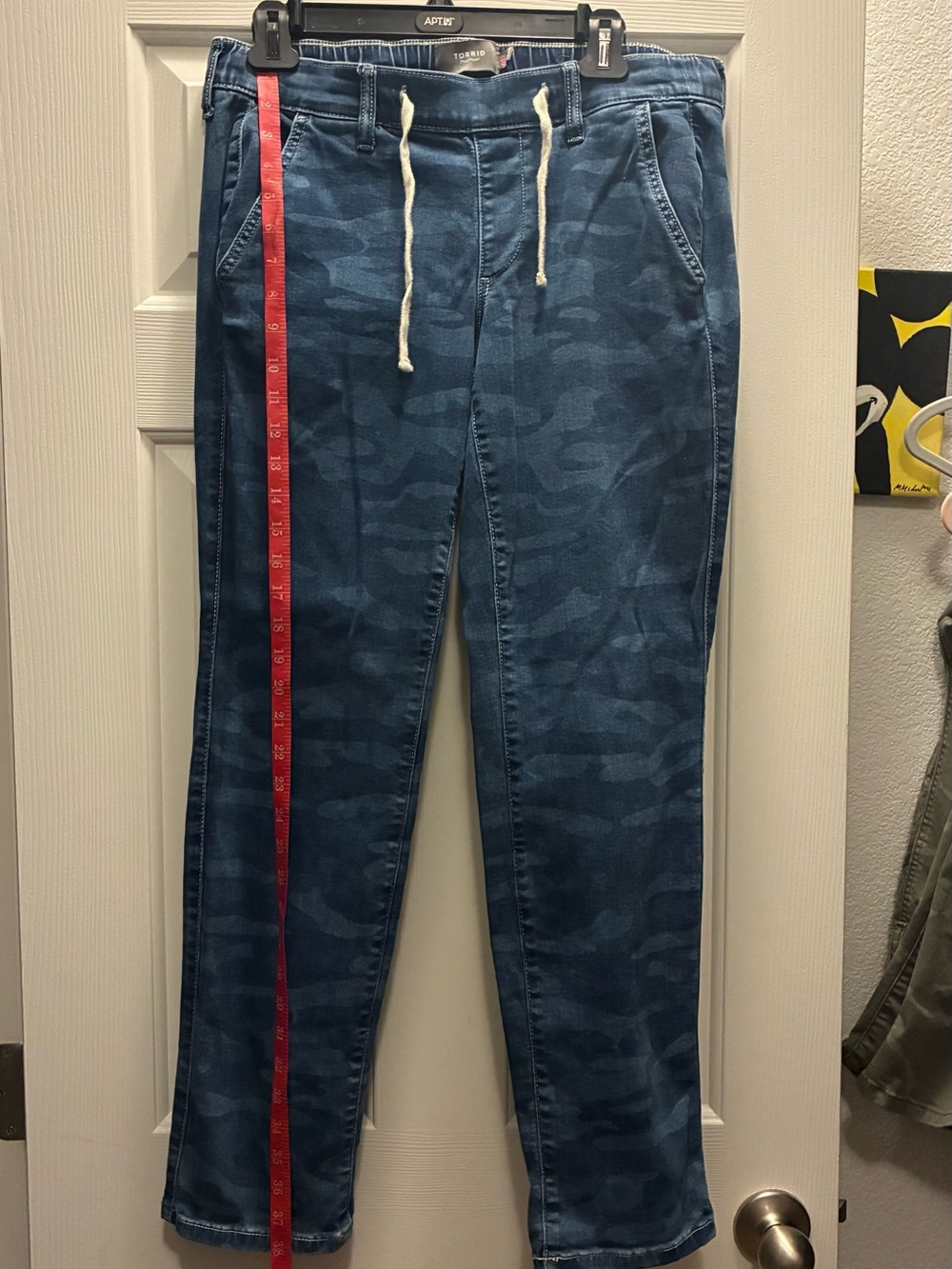 Apt. 9 Blue Camo Drawstring Straight-Leg Pants